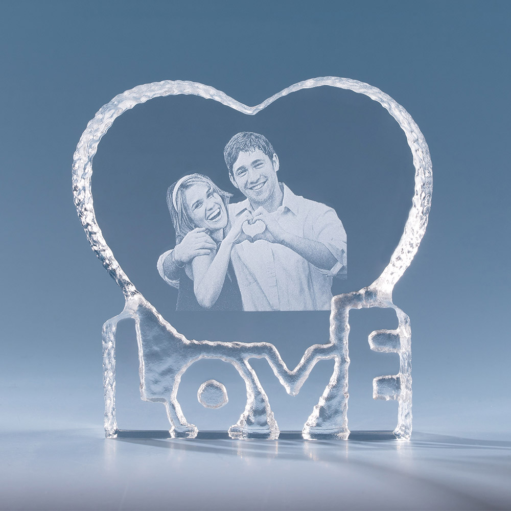 2D Special Love Classic Crystal Engraved Photo 2D Special Love Classic Crystal Engraved Photo
