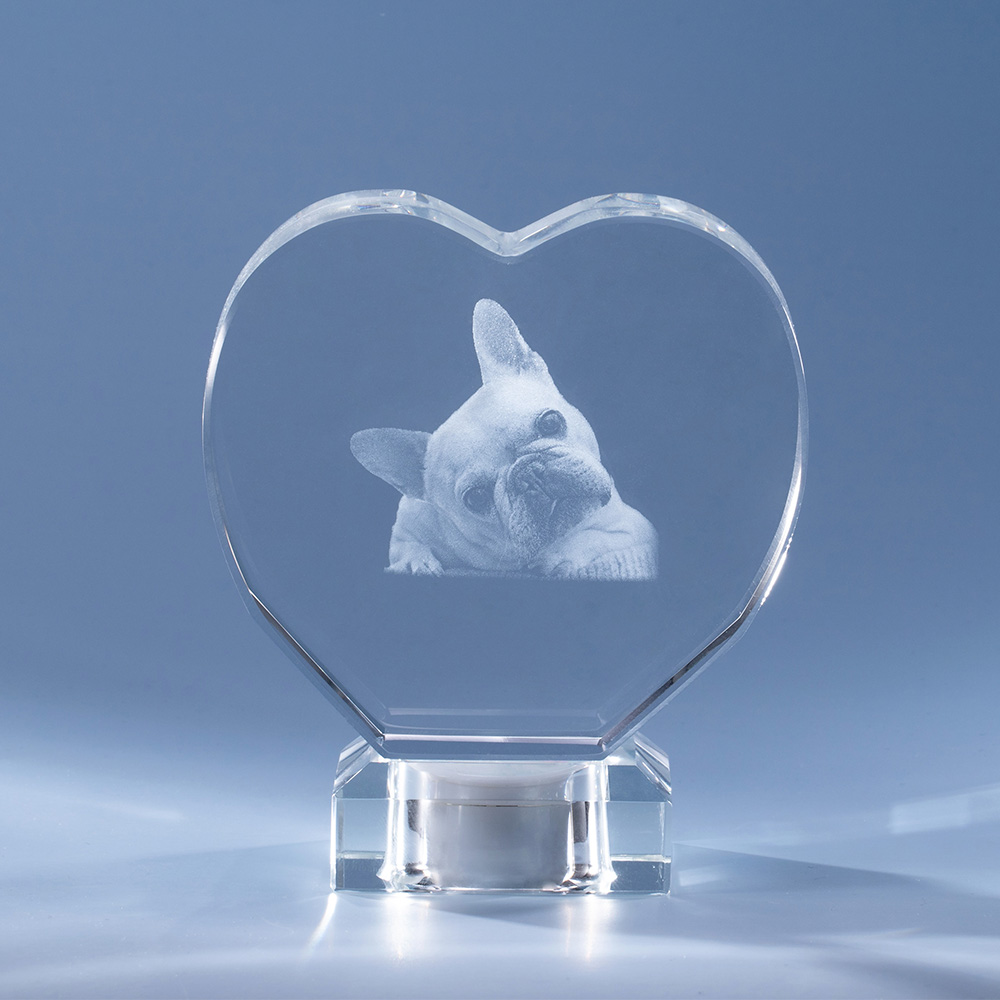 3D Photo Crystal Heart-shaped Romantic Gift 3D Photo Crystal Heart-shaped Romantic Gift