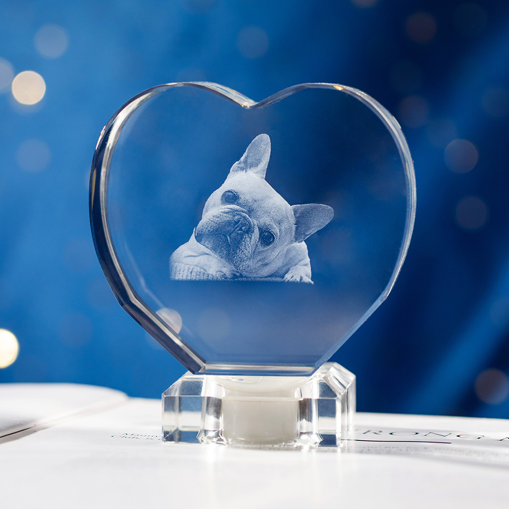 3D Photo Crystal Heart-shaped Romantic Gift 3D Photo Crystal Heart-shaped Romantic Gift