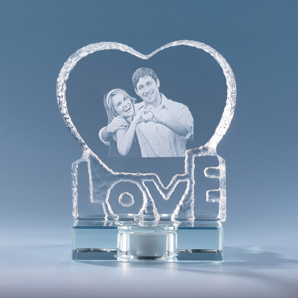 2D Special Love Classic Crystal Engraved Photo 2D Special Love Classic Crystal Engraved Photo