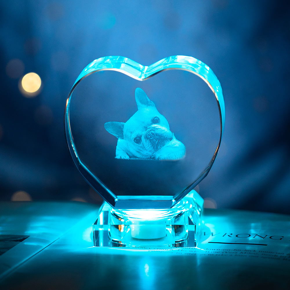 3D Photo Crystal Heart-shaped Romantic Gift 3D Photo Crystal Heart-shaped Romantic Gift