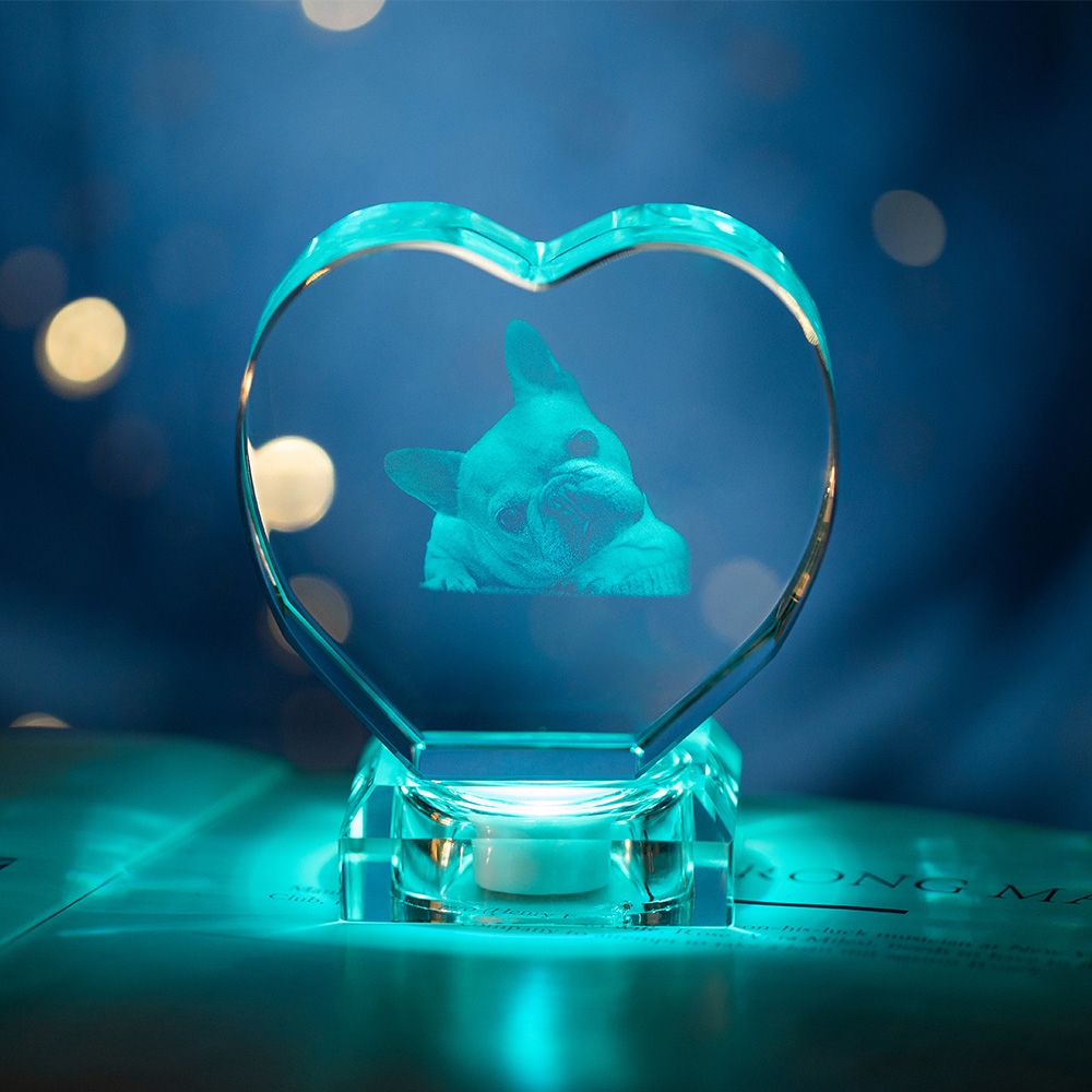 3D Photo Crystal Heart-shaped Romantic Gift 3D Photo Crystal Heart-shaped Romantic Gift