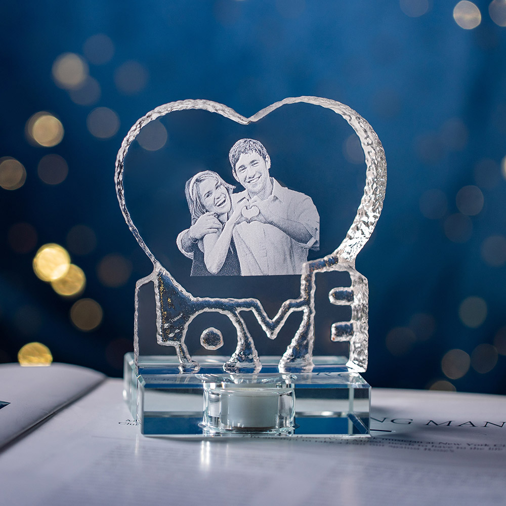 2D Special Love Classic Crystal Engraved Photo 2D Special Love Classic Crystal Engraved Photo