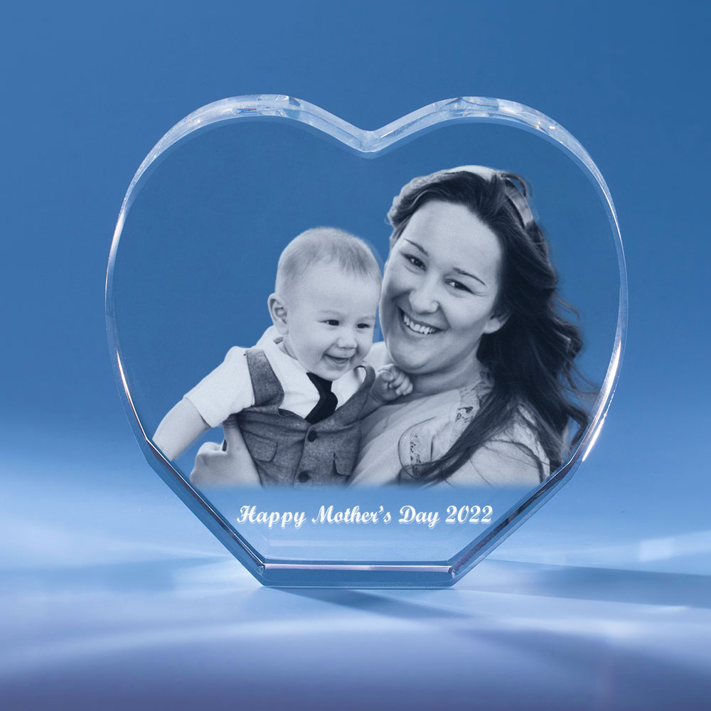 Mother's Day Heart Photo Crystal Mother's Day Heart Photo Crystal