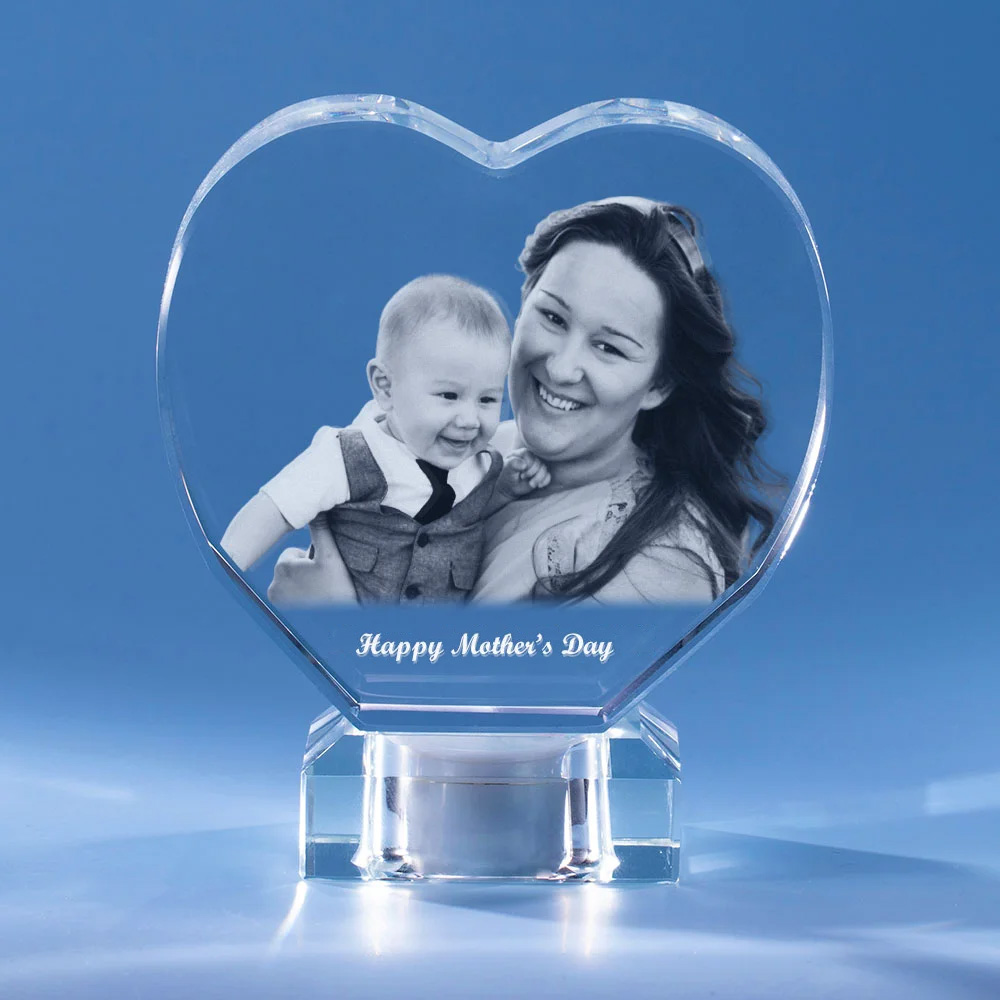 Mother's Day Heart Photo Crystal Mother's Day Heart Photo Crystal