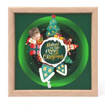Personalized Christmas Rotating Music Box with Light