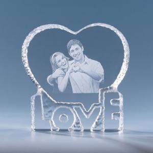 2D Special Love Classic Crystal Engraved Photo