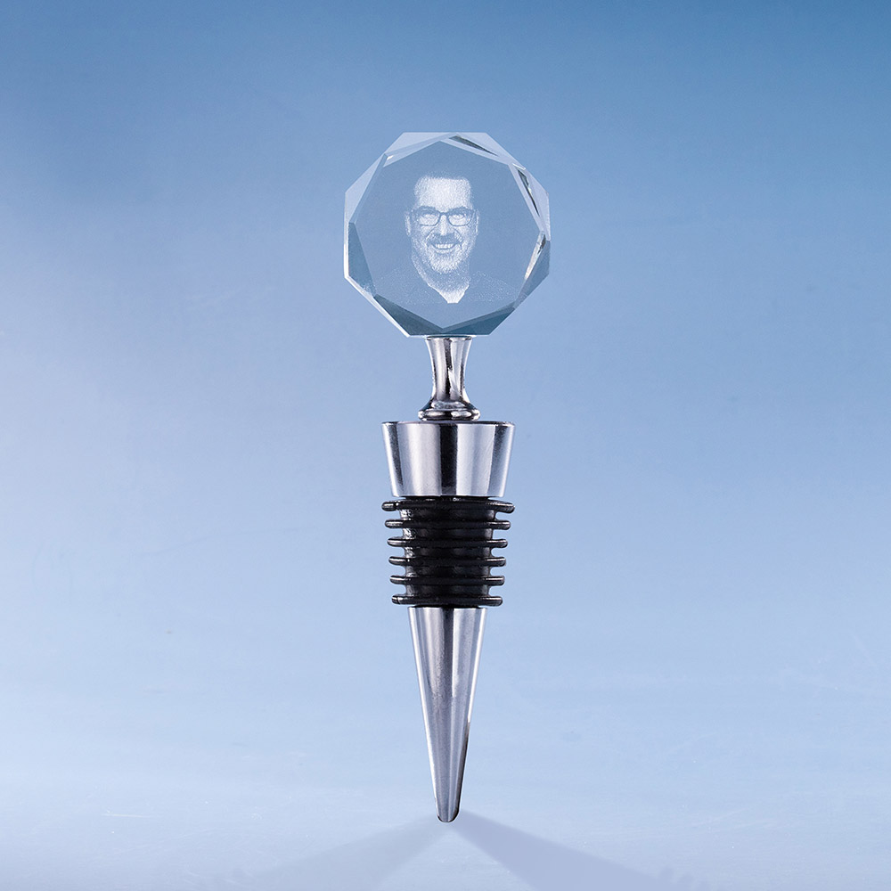 2D Photo Crystal Personalized Wine Stopper