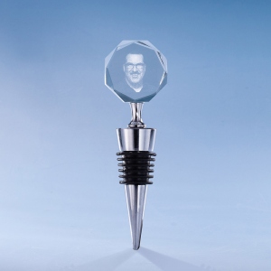 2D Photo Crystal Personalized Wine Stopper