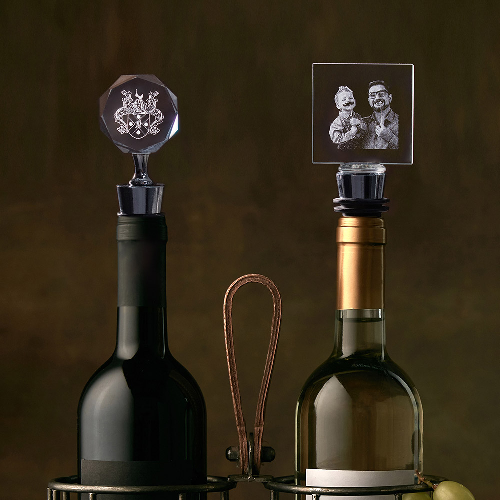 2D Photo Crystal Personalized Wine Stopper