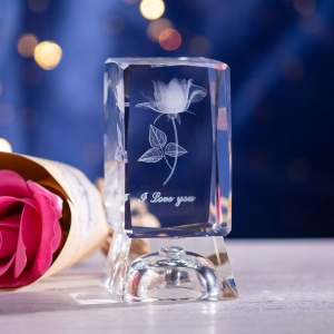 3D Rose Crystal Valentine's Day Gift