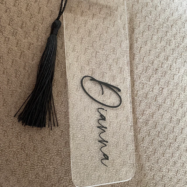 Personalized Clear Acrylic Bookmark, Planner Bookmark, Journal Bookmark