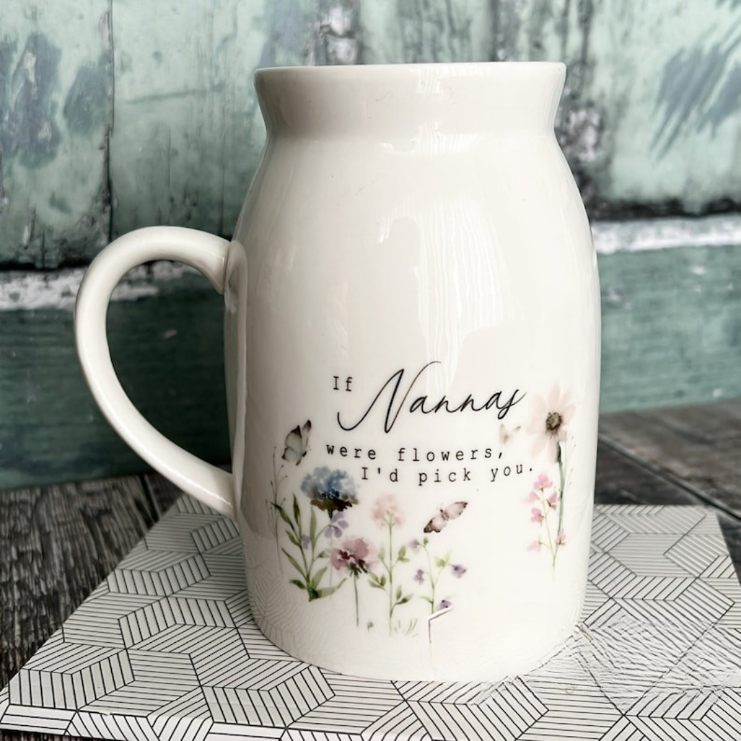 Personalisierbarer „Wenn … wir Blumen wären, würde ich dich pflücken“, Mama, Oma, Zuhause, Wildblumen, Lavendel, Blumen, Keramik, kleine Vase, Krug, Tasse, Geburtstagsgeschenk