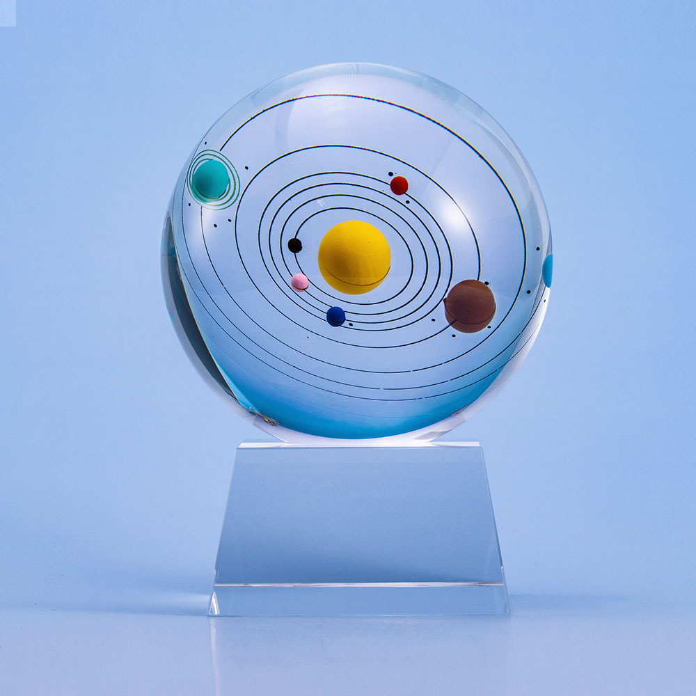 3D Solar System Crystal Ball