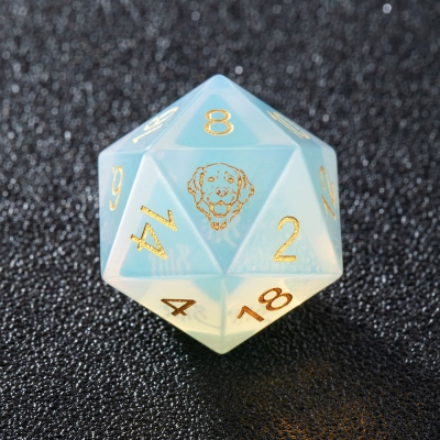 Custom Pet Dog D20 Dice, DND Dice, Custom Dice Gift For Dog Lovers, Dog Dice Gift For Pet Lovers, Custom Dice, Natural Stone Dice, Pet Dice, DND Gifts