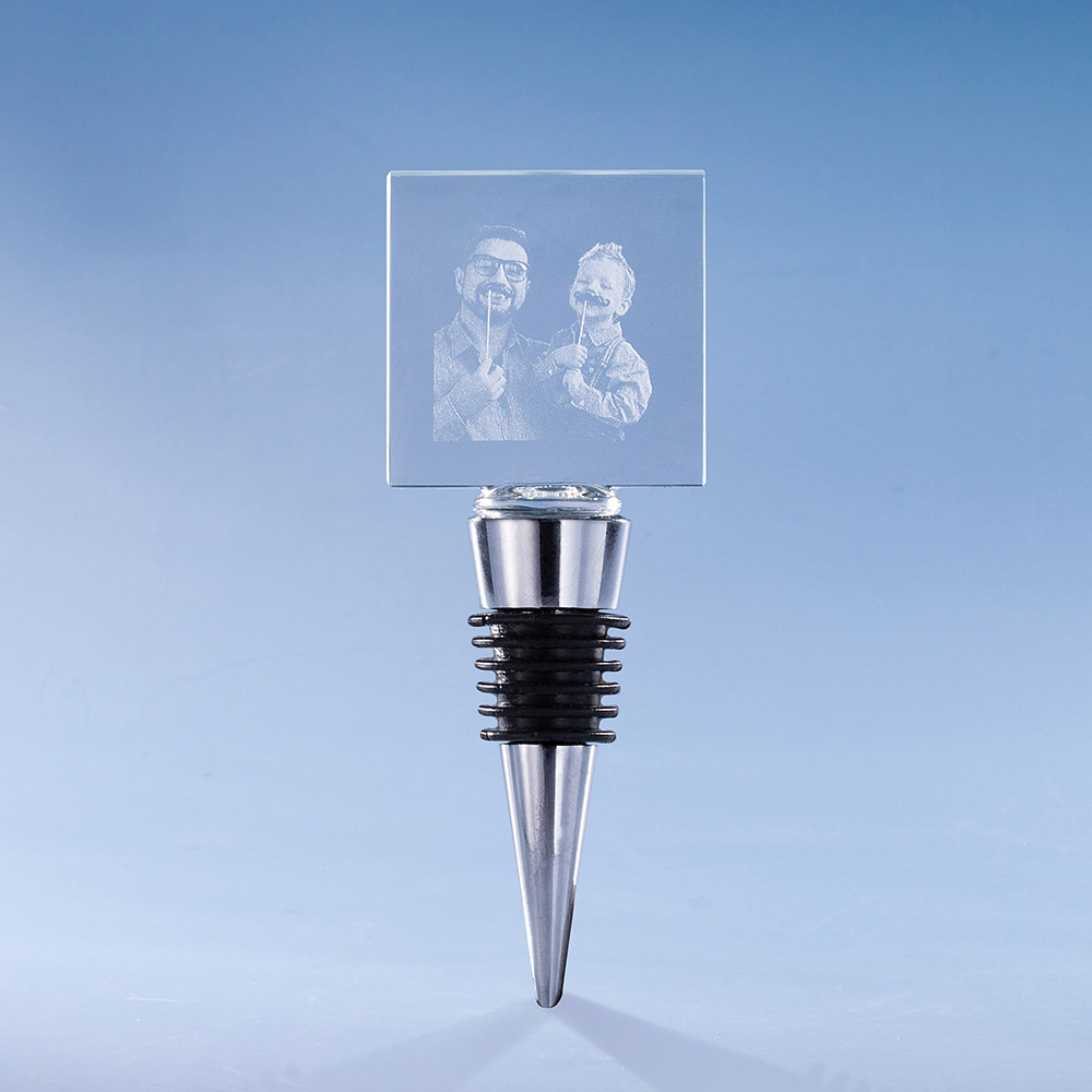 2D Photo Crystal Personalized Wine Stopper