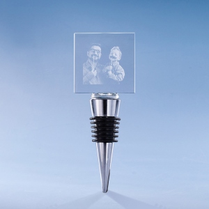 2D Photo Crystal Personalized Wine Stopper