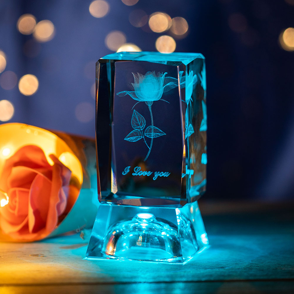 3D Rose Crystal Valentine's Day Gift