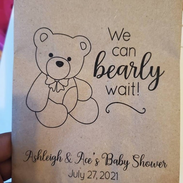 Baby Shower Favor Bags, Cookie Candy Bar Treat Bag for Baby Shower