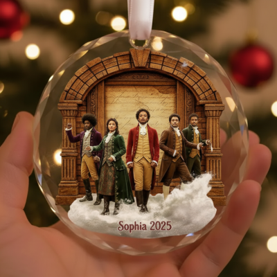 Broadway Christmas Ornament with Name and Year, Christmas Tree Hanging Decor, Housewarming/Holiday Gift for Theater Fans/Friends