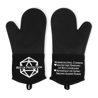 Custom Silicone Oven Mitt For RPG, Pot Holders Gift For Mom, Custom Oven Mitt Housewarming Gift, Cotton Oven Mitt, DND Gifts