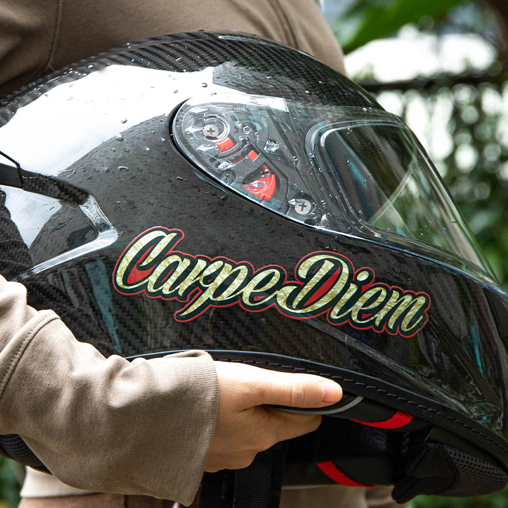 Personalized Name Helmet Decal, Set of 2, Motorcycle Decal Sticker, Name Sticker, Custom Helmet Banner, Gift for Motorcycle Lovers