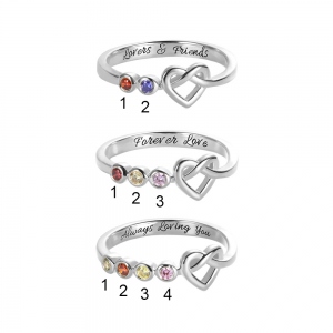Knotted in Love Customized Silver Ring
