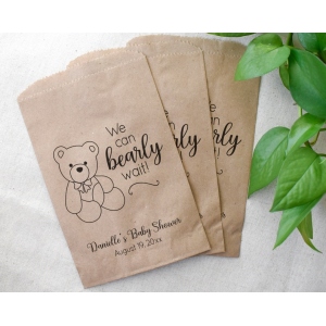 Baby Shower Favor Bags, Cookie Candy Bar Treat Bag for Baby Shower