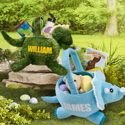🎁Buy More Save More🎁Personalized Dinosaur Easter Basket For Kids