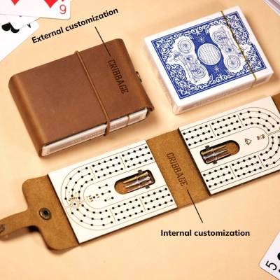 Ultimate Leather | Wraparound | Touring Cribbage Board
