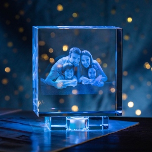 Mother's Day Gift 3D Photo Crystal Family Keepsake