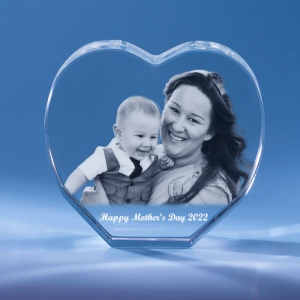 Mother's Day Heart Photo Crystal