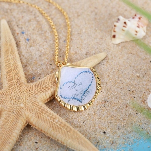 Colar Praia Personalizada em Ouro