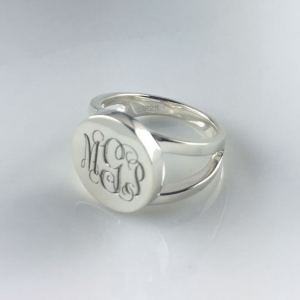 Engraved Monogram Ring