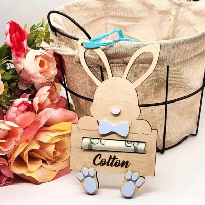 Easter Basket Tags, Personalized Easter Basket Tags, Easter Money Holder, Bunny Ear Tags, Easter Gifts, Adult Easter Basket