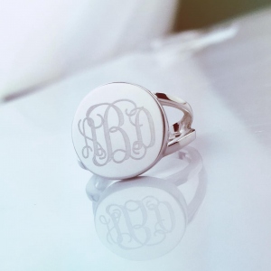 Engraved Monogram Ring