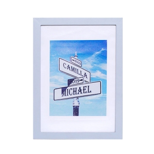 Personalized Street Sign Printed Anniversary Frame