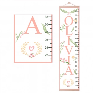 Gráfico de crescimento de flores personalizado com nome