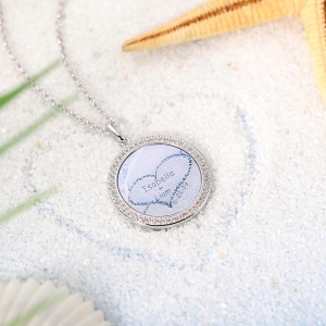 Colar Personalizado com Memória da Praia e da Floresta em Prata