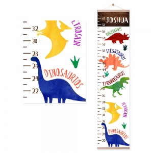 Carta de crescimento personalizada do nome do dinossauro
