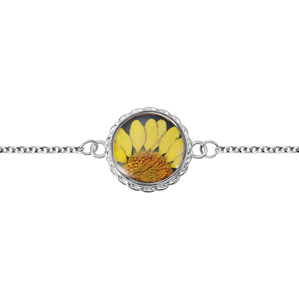 Pulseira de flores de nascimento personalizada para ela