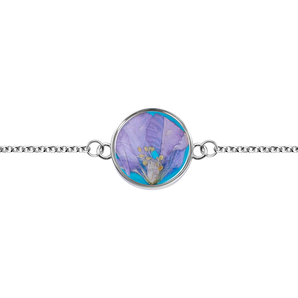 Pulseira de flores de nascimento personalizada