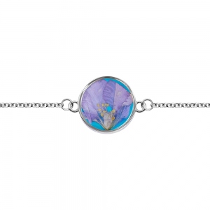 Pulseira de flores de nascimento personalizada