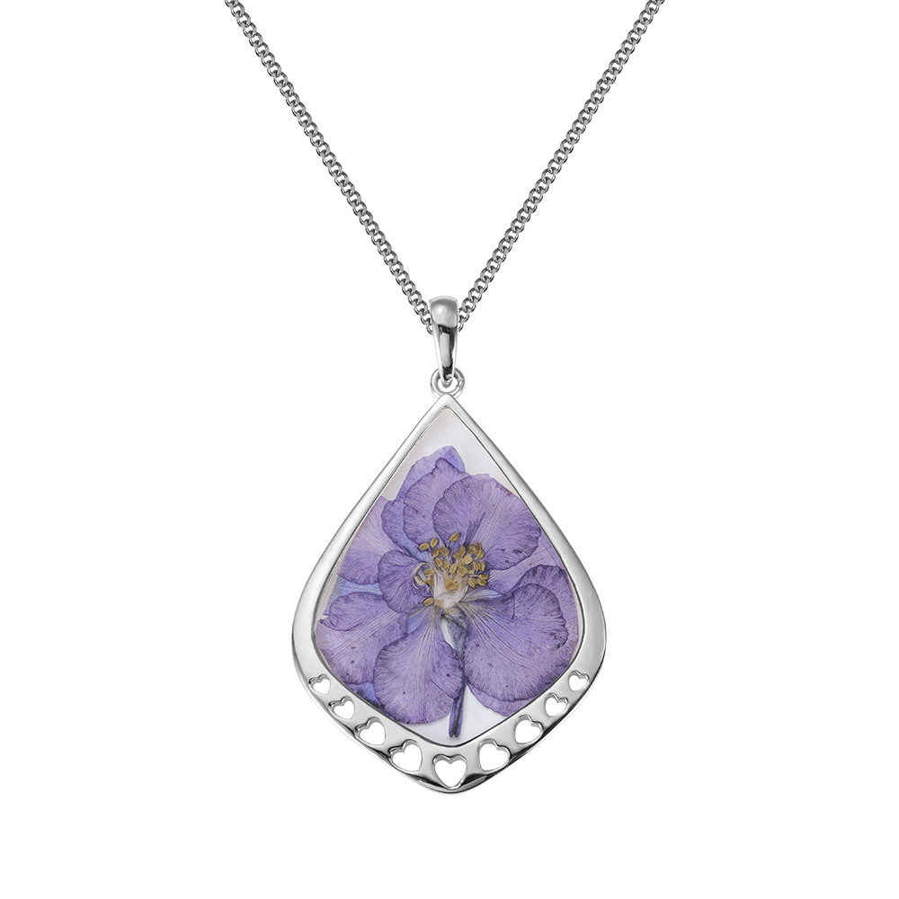 Colar personalizado em forma de gota de flor de nascimento