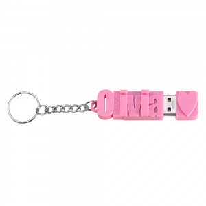 Personalized 3D Print Name USB Keychain 16GB/32GB/64GB