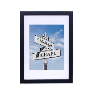 Customized Street Sign Love Crossroads Print Photo Frame