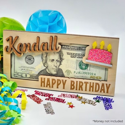 Personalized Birthday Money Holder, Birthday Box, Birthday Cash Envelope, Birthday Gift for Teens, Birthday Gift for Kids, Birthday Present