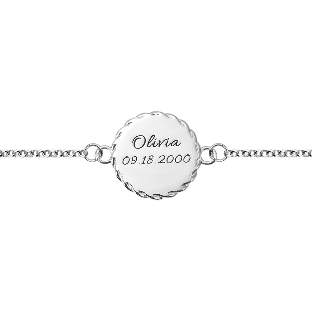 Pulseira de flores de nascimento personalizada para ela