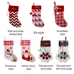 Customized Christmas Embroidered Family Stocking