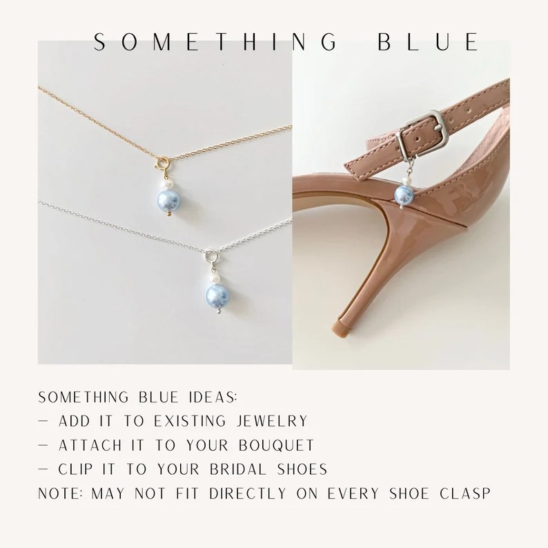 Something Blue Charm Keepsake, Bridal Shoe Charm, Bouquet Charm, Bridal Garter Charm